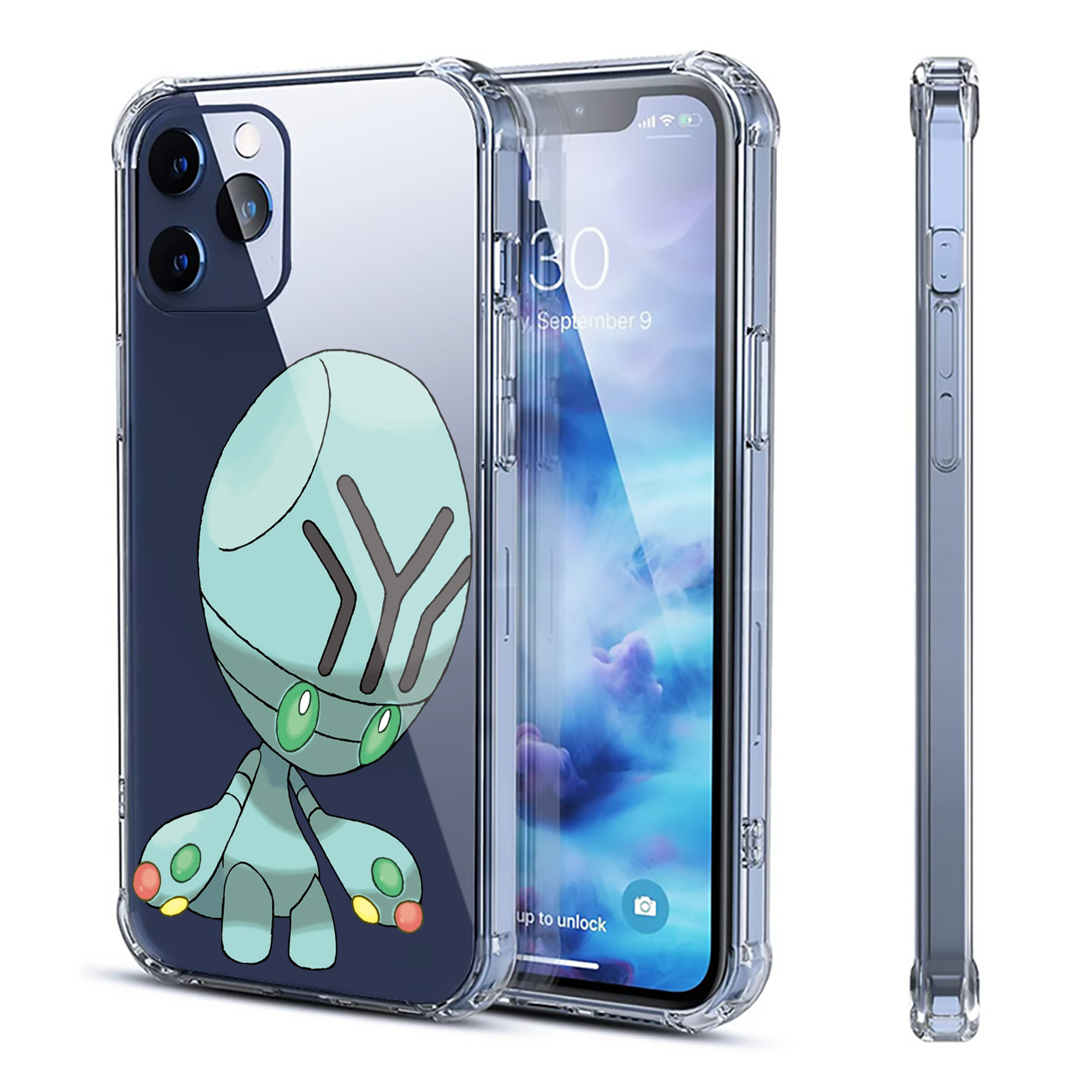 （画像用） ポケットモンスター Pokémon 【iPhone 12シリーズ対応】透明スマホケース（クリアソフトケース）
